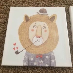 Kids Lion panda and bear Canvas‎ Art